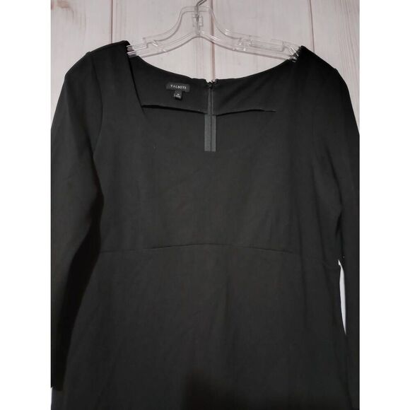 Talbots Dress Ladies 10 Black 3/4 Sleeve‎ Midi - Picture 3 of 7